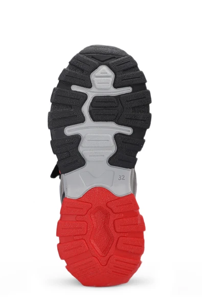 SLAZENGER VERSION Çocuk Cırt Cırtlı Siyah / Kırmızı Bot - Resim 7