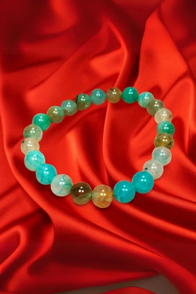 LitaeTrend Akuamarin Doğal Taş Bileklik Kutulu - 3