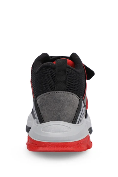 SLAZENGER VERSION Çocuk Cırt Cırtlı Siyah / Kırmızı Bot - Resim 6