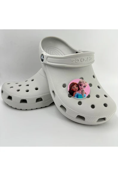Crocs Terlik Süsü ve Aksesuarı , Çanta Süsü – Jibbitz 3D Dijital Baskılı Frozn Anna Figür Logo Aksesuar - Resim 4
