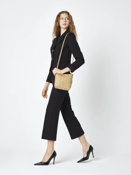 Pierre Cardin Kadın Çapraz Kapitone Çanta Bej 05PC25Y10104 - Resim 2