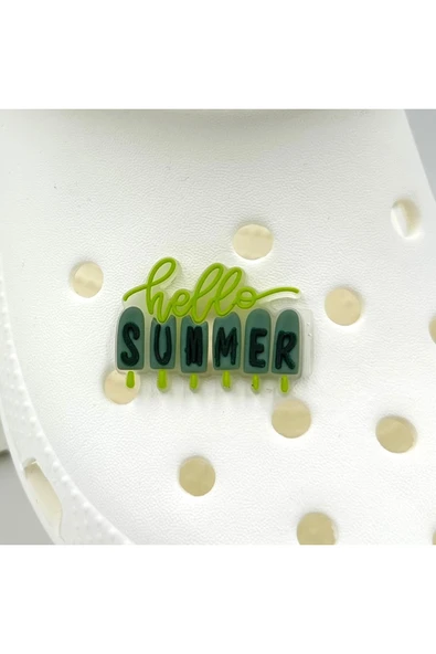 Crocs Terlik Süsü ve Aksesuarı , Çanta Süsü – Jibbitz 3D Hello Summer Logo Aksesuar ürün görseli 1