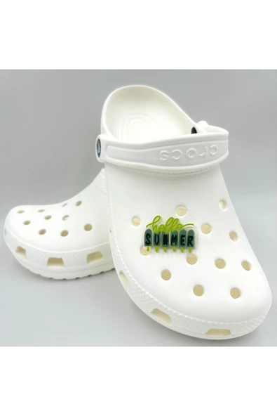 Crocs Terlik Süsü ve Aksesuarı , Çanta Süsü – Jibbitz 3D Hello Summer Logo Aksesuar - Resim 3