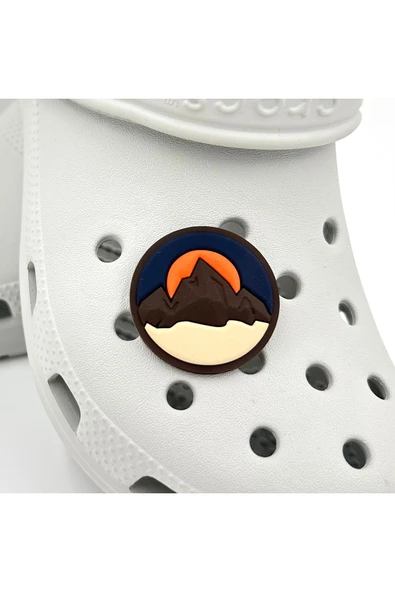 Crocs Terlik Süsü ve Aksesuarı , Çanta Süsü – Jibbitz 3D Batan Güneş Manzara Görsel Logo Aksesuar ürün görseli 1