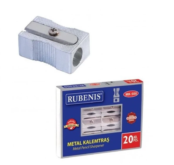 Rubenis Kalemtıraş Metal Köşeli 1 Pcs | Mk-500 - Resim 2