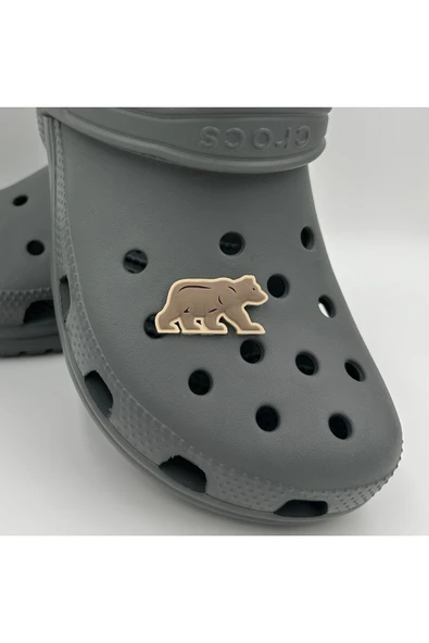 Crocs Terlik Süsü ve Aksesuarı , Çanta Süsü – Jibbitz 3D Yürüyüşteki Ayı Görsel Logo Aksesuar - Resim 2