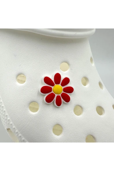 Crocs Terlik Süsü ve Aksesuarı , Çanta Süsü – Jibbitz 3D Renkli Papatya Logo Aksesuar ürün görseli 1