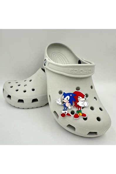 Crocs Terlik Süsü ve Aksesuarı , Çanta Süsü – Jibbitz 3D Dev Boy Sonicc Logo Aksesuar - Resim 3