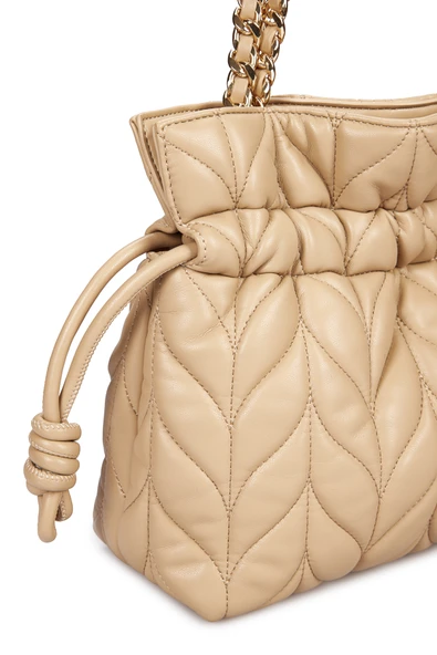 Pierre Cardin Kadın Kapitone Omuz Çantası Bej 05PC25Y10105 - Resim 6