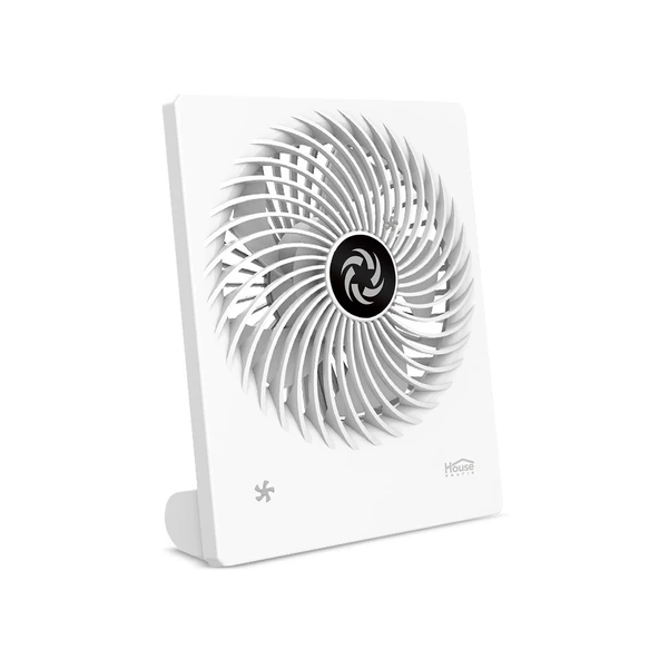 House Pratik HP63 Yüksek Performanslı Taşınabilir Şarj Edilebilir 3 Kademeli Masaüstü Fan Beyaz