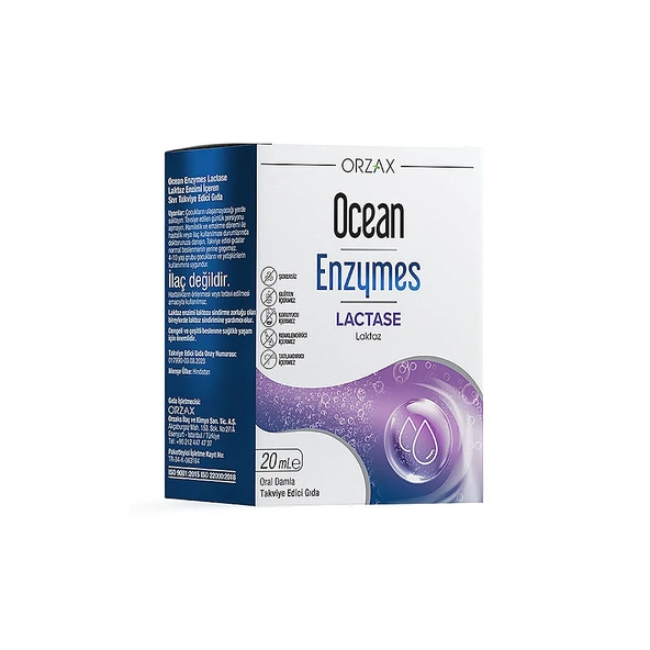 Ocean Enzymes Lactase 20ml Oral Damla Takviye Edici Gıda ürün görseli