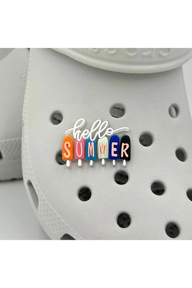 Crocs Terlik Süsü ve Aksesuarı , Çanta Süsü – Jibbitz 3D Hello Summer Logo Aksesuar ürün görseli 1