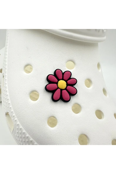 Crocs Terlik Süsü ve Aksesuarı , Çanta Süsü – Jibbitz 3D Renkli Papatya Logo Aksesuar ürün görseli 1