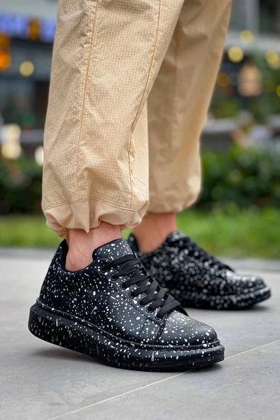 KB-X500 Kuback Siyah Silwer Bağcıklı Günlük Erkek Ayakkabı ürün görseli