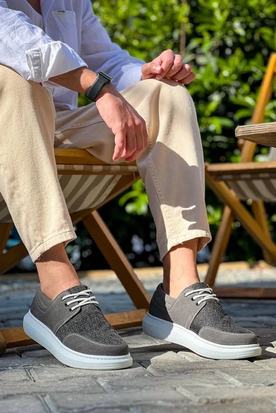 KB-042 Kuback Bağcıklı Gri Günlük Erkek Ayakkabı ürün görseli 1