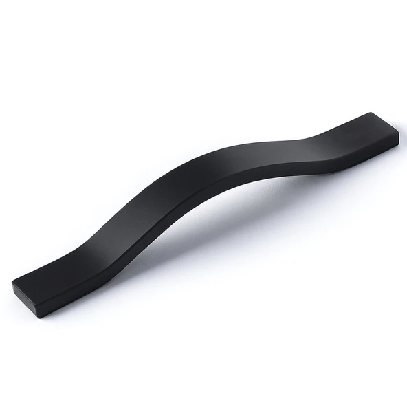 Sümbül Siyah Metal Kulp 160 mm Modern Mobilya Çekmece Kolu Mutfak Dolabı ve Kapak Kulpları Dayanıklı - Resim 4