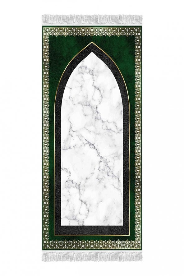 elleser Dekoratif Yıkanabilir Kaymaz Tabanlı Seccade    (80x120) - 2