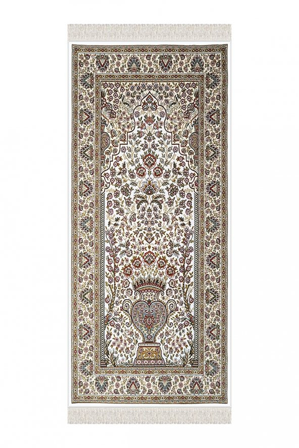 elleser Dekoratif Yıkanabilir Kaymaz Tabanlı Soft Pamuk Seccade   (80x120) - 2