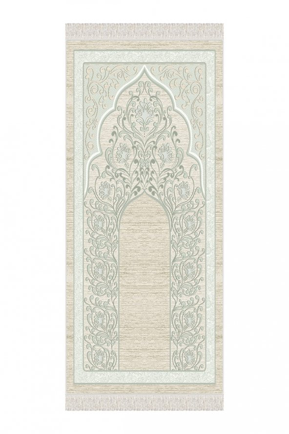 elleser Dekoratif Yıkanabilir Kaymaz Tabanlı Soft Pamuk Seccade   (80x120) - 2