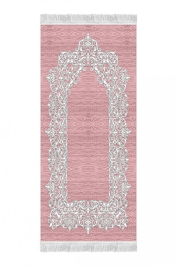 elleser Dekoratif Yıkanabilir Kaymaz Tabanlı Soft Pamuk Seccade   (80x120) - 2