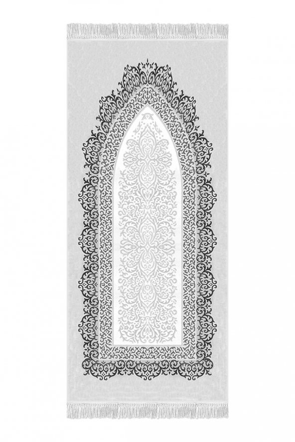 elleser Dekoratif Yıkanabilir Kaymaz Tabanlı Soft Pamuk Seccade   (80x120) - 2