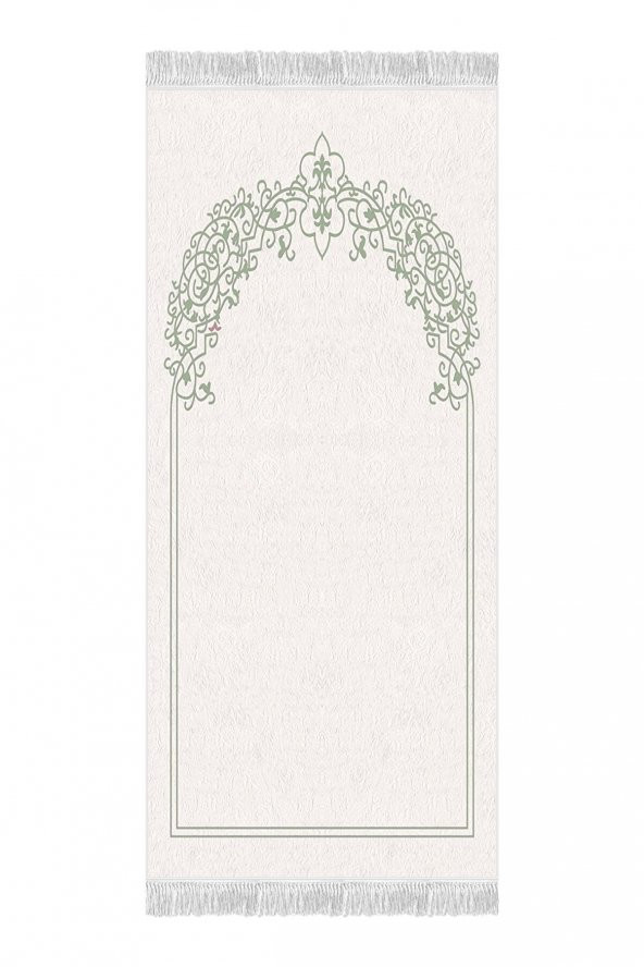 elleser Dekoratif Yıkanabilir Kaymaz Tabanlı Soft Pamuk Seccade (80x120) - 2