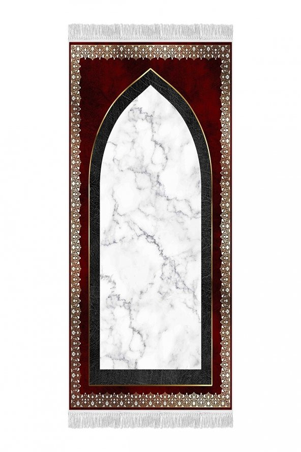 elleser Dekoratif Yıkanabilir Kaymaz Tabanlı Soft Pamuk Seccade (80x120) - 2