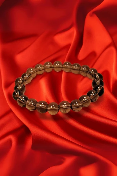 LitaeTrend Dumanlı Kuvars Doğal Taş Bileklik Kutulu - 3