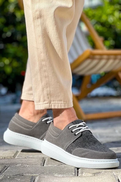 KB-042 Kuback Bağcıklı Gri Günlük Erkek Ayakkabı - Resim 7