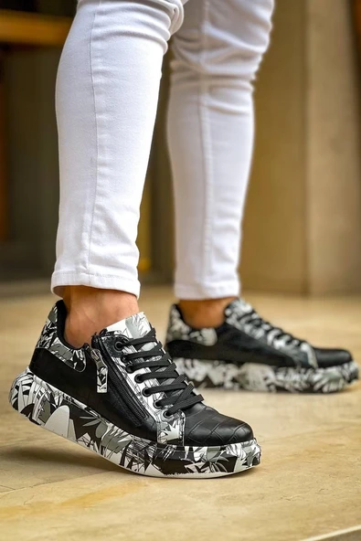 KB-02 Kuback Bağcıklı Crocodile Siyah Siyah Günlük Erkek Ayakkabı - Resim 11