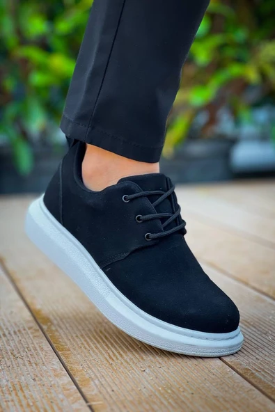 KB-003 Kuback Siyah Süet Bağcıklı Günlük Erkek Ayakkabı - Resim 8