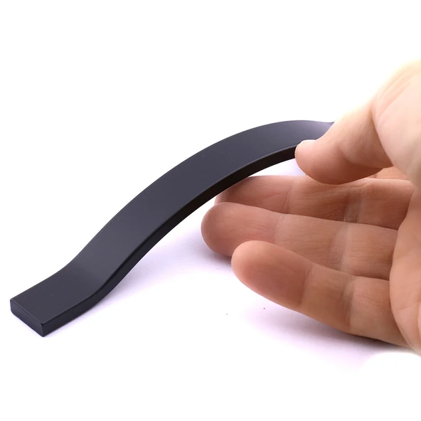 Sümbül Siyah Metal Kulp 160 mm Modern Mobilya Çekmece Kolu Mutfak Dolabı ve Kapak Kulpları Dayanıklı - Resim 5