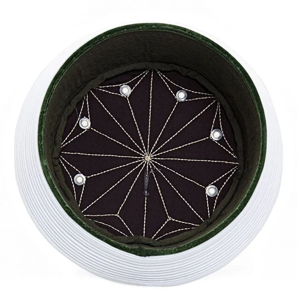 Endülüs  İmam Sarığı Yeşil Renk-Keçe Üstü Cübbe Rengi Kumaş  174 gr - 3