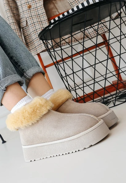 BİÇOMİ Edali Bej Süet Bot - Resim 3