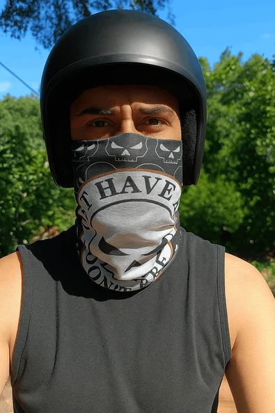 Motorcu DON'T SKULL Buff Maske Outdoor Boyunluk Unisex Bandana - 1