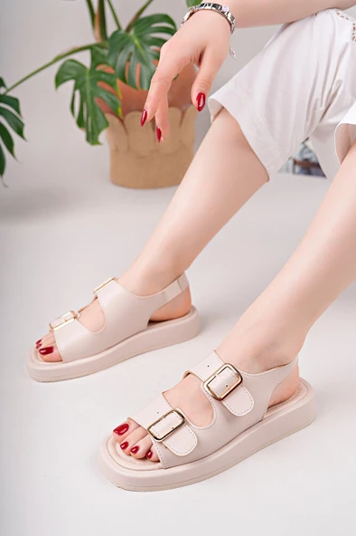 Kadın Günlük Toka Detaylı Şık Sandalet - Resim 6