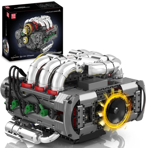 Mould King Flat-Six Motor Model Kiti - Pil ve Motorlu Yapı Seti - 2375+ Parça