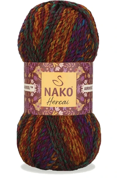 LitaeTrend 5 Adet Hercai Ebruli Hırka Kazak Atkı Bere El Örgü İpi Yünü 7131 - 2