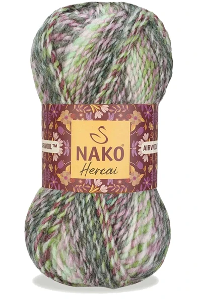 LitaeTrend 5 Adet Hercai Ebruli Hırka Kazak Atkı Bere El Örgü İpi Yünü 28129 - 2