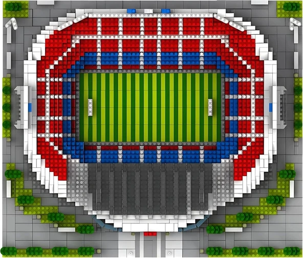 CAXIMSY Futbol Stadyumu Yapı Taşları Setleri, Futbol Mimarisi - 3500+ Parça - 5