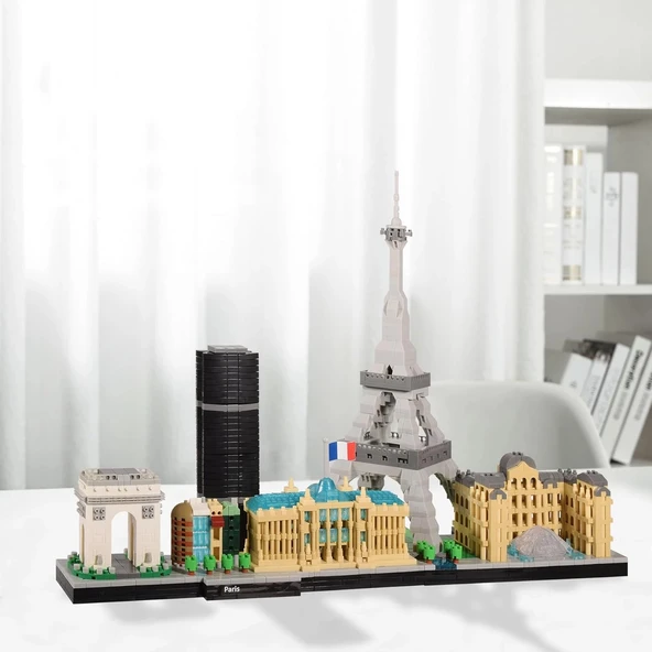 Kadablk Paris Skyline Koleksiyonu, Landmark Modeli, Mini - 3680 Parça - 2