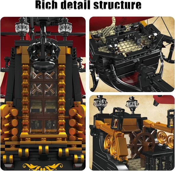 Mould King 13109 Kraliçe Anna'nın İntikamı Korsan Gemisi - 3139 Parça - 5