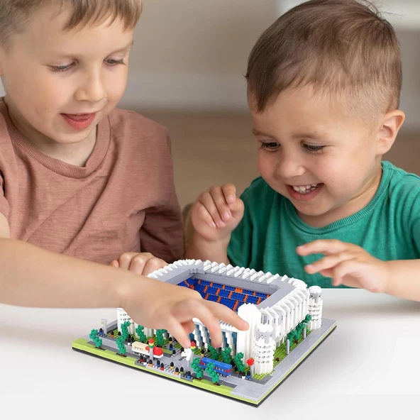 CAXIMSY Futbol Stadyumu Yapı Taşları Setleri, Futbol Mimarisi - 3500+ Parça - Beyaz - 5