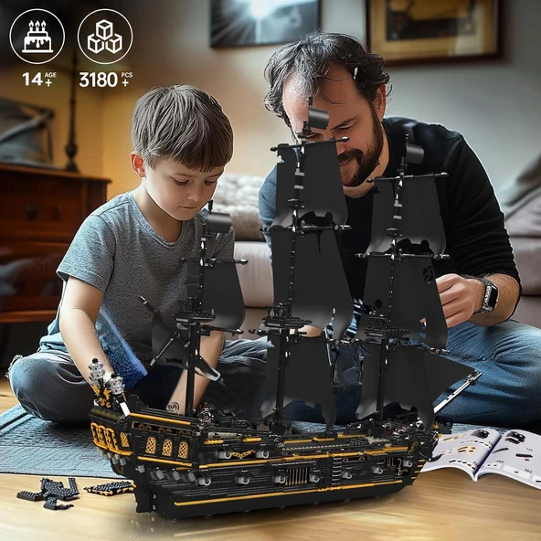 Mould King 13199 Korsan Gemisi Modeli Yapı Blokları Kitleri - 3180+ Parça - 2