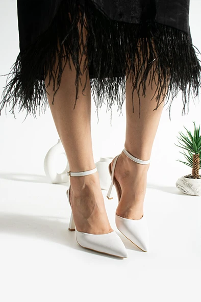 Kadın İnce Topuklu Bilekten Bağlamalı Stiletto - 3