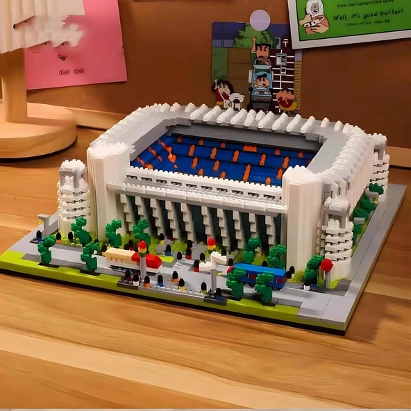 CAXIMSY Futbol Stadyumu Yapı Taşları Setleri, Futbol Mimarisi - 3500+ Parça - Beyaz - 6