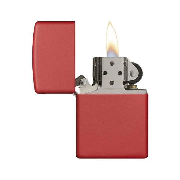 Zippo Regular Red Matte 1001 (2) Çakmak - Resim 2