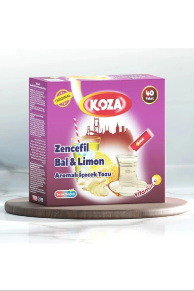 LitaeTrend Koza Tek İçimlik Zencefil Bal Limon Aromalı Toz İçecek 40'lı