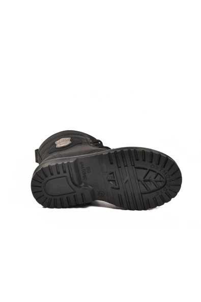 Ayakmod Siyah Zümrüt içi Polarlı Bağcıklı Fermuarlı Kız Çocuk Bot 24028 P - 5