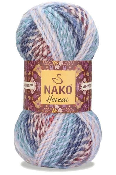 LitaeTrend 5 Adet Hercai Ebruli Hırka Kazak Atkı Bere El Örgü İpi Yünü 28132 - 2